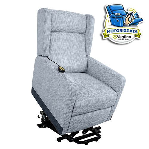 POLTRONA RELAX MOTORIZZATA "ADA T" 1 MOTORE E ROLLER SYSTEM GRIGIO #cat