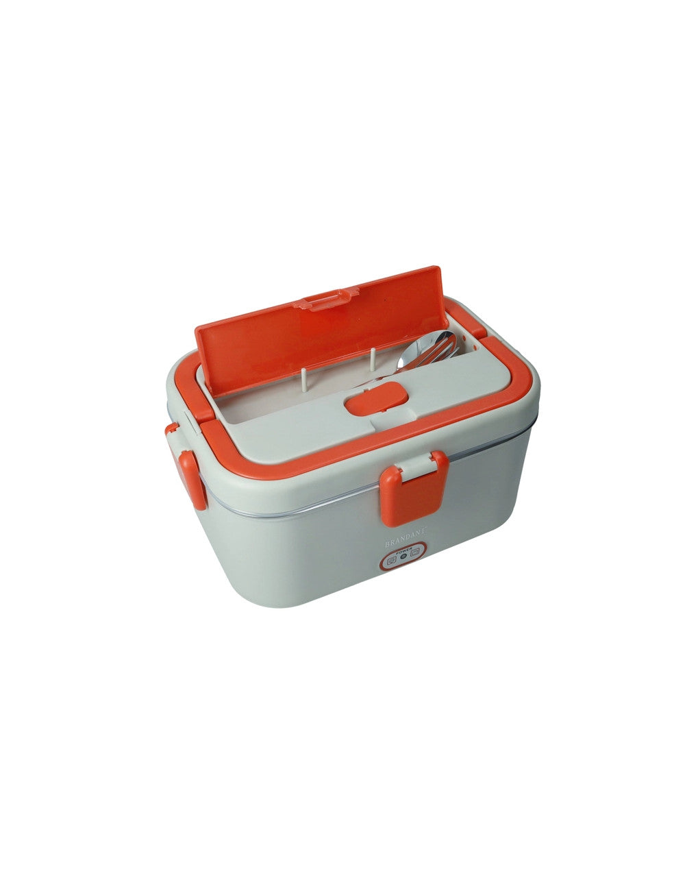 LUNCH BOX TERMICA GRIGIA/ROSSA C/POSATE E BORSA CONTENITORE INOX/PP 51589 BRANDANI
