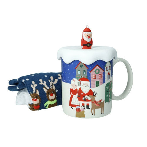 MUG SANTA CLAUS C/ TAPPO E CALZINI 83029 BRANDANI