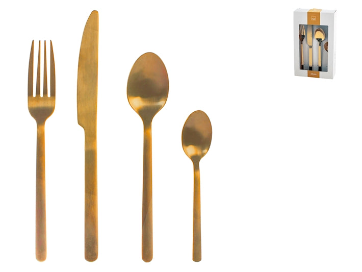 SERVIZIO POSATE 24PZ INOX PULKSE ORO OPACO 9727625