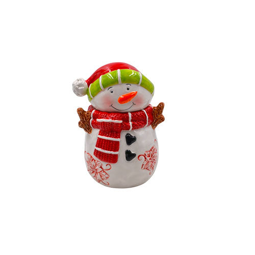 SCATOLA "SNOWMEN" CERAMICA 14X20 CM T307 S.I.PAR