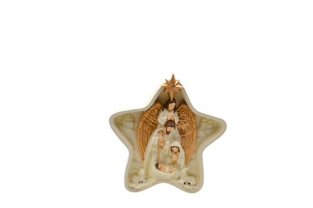 NATIVITA' RESINA ECRU 18X20 CM LP66573W S.I.PAR