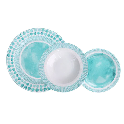 SERVIZIO PIATTI 18 PZ "TABATA" VERDE 915 VILLA ALTACHIARA