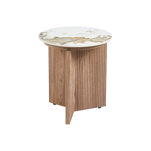 TAVOLINO "KAMI" 45 X 50 CM MARRONE-NOCE 0051377 #cat