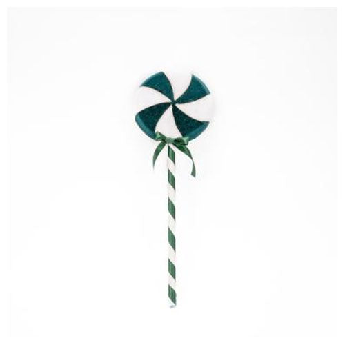ADDOBBO LOLLIPOP 19 CM VERDE-BIANCO 13890045 SILANI