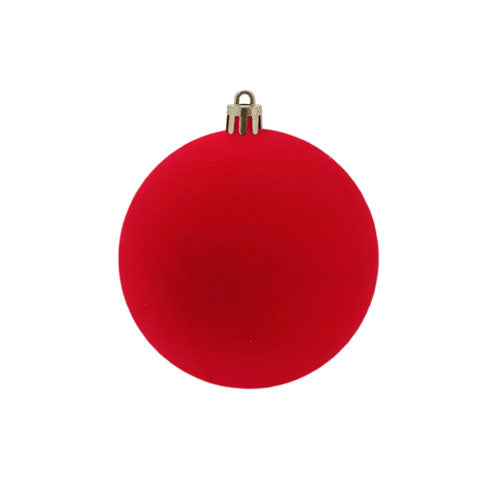 PALLINA PLASTICA "VELLUTO" 8 CM ROSSO 38633 LE STELLE