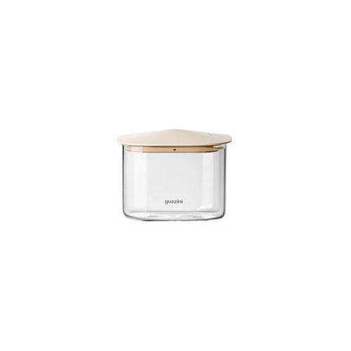 BARATTOLO QUADRATO IN VETRO 650 ML "FRESH&STYLE" BEIGE 128800190 GUZZINI