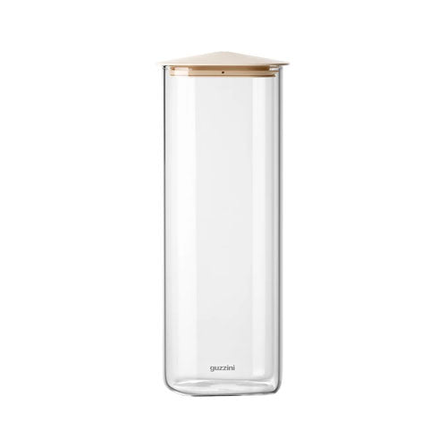 BARATTOLO QUADRATO IN VETRO 2200 ML "FRESH&STYLE" BEIGE 128803190 GUZZINI