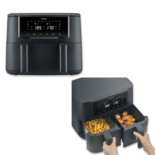 FRIGGITRICE AD ARIA 4+4 LT 2600 W NERA FR2463 SEVERIN