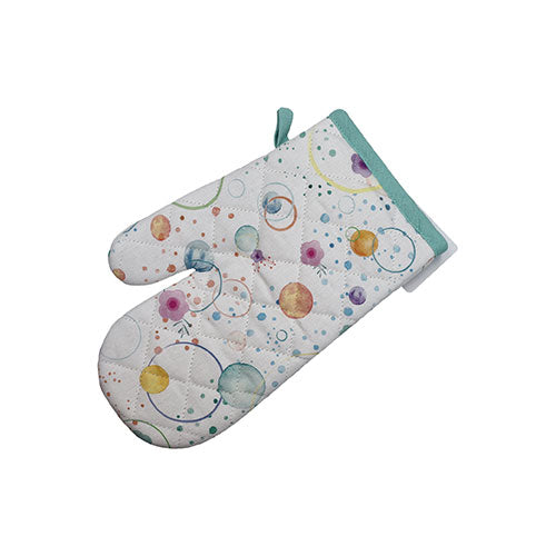GUANTO DA FORNO BOLLE PICCOLE CON PIPING VERDE "BOLLICINE" 10380 BRANDANI