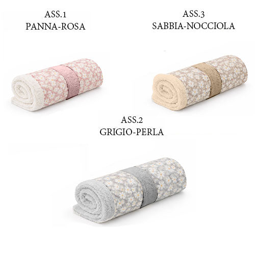 ASCIUGAMANO SET 2+2 \"MARGHERITA\" ASSORTITI FERLEN