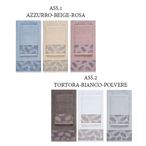 ASCIUGAMANO SET 3+3 "ALISSA" ASSORTITI VINGI