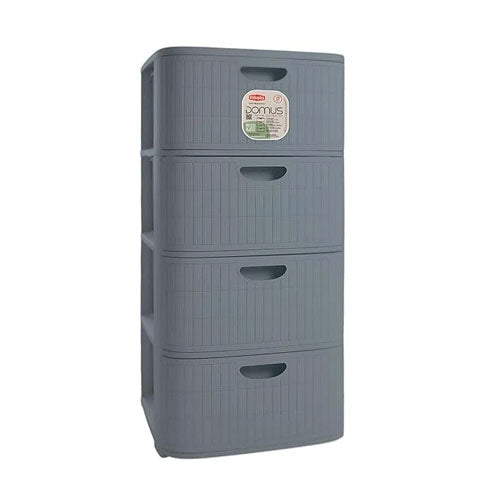 CASSETTIERA 4 CASSETTI "DOMUS" GRIGIO 90101 STEFAN PLAST