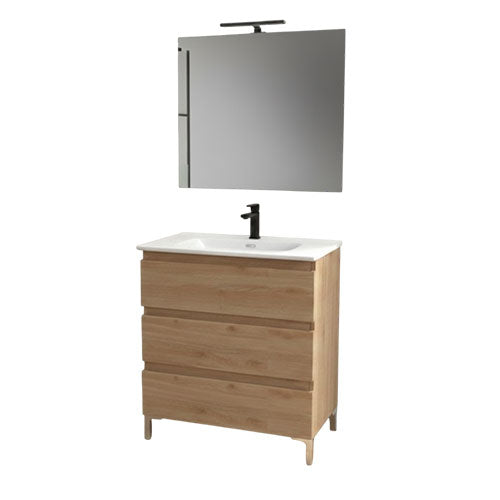 MOBILE BAGNO "DAFNE 2" 80 CM QUERCIA NATURALE DAFNE280QUNAFL02 #cat