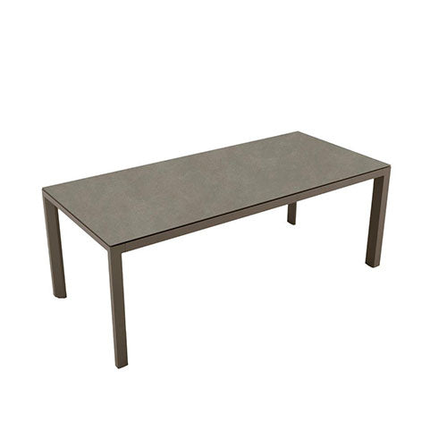 TAVOLO FISSO "MERANO" STONE 220 X 90 CM BROWN #cat
