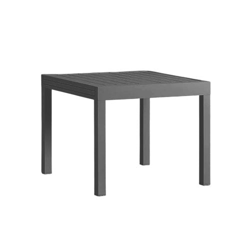 TAVOLO ALLUNGABILE "OSTUNI" 90-180 X 90 CM ANTRACITE #cat