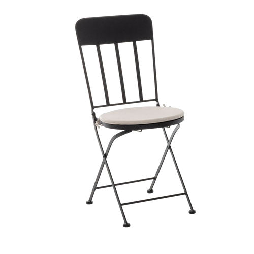 SEDIA "TAORMINA" PIEGHEVOLE NERA #cat