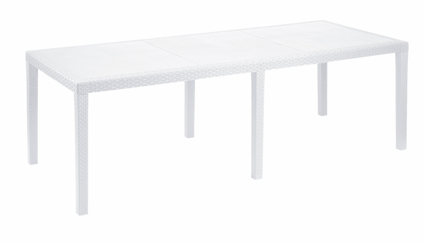 TAVOLO RESINA INDO BIANCO ALLUNGABILE 150-220X90 H 72 208976 #CAT
