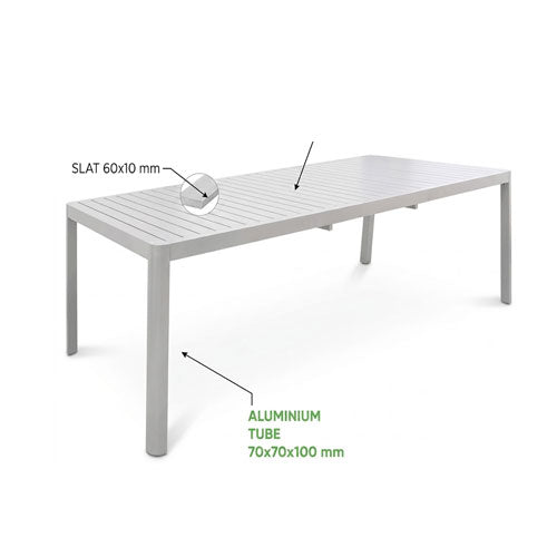 TAVOLO 'TELEX' ALLUNGABILE 230-300X100X75 BIANCO LA-047 #cat