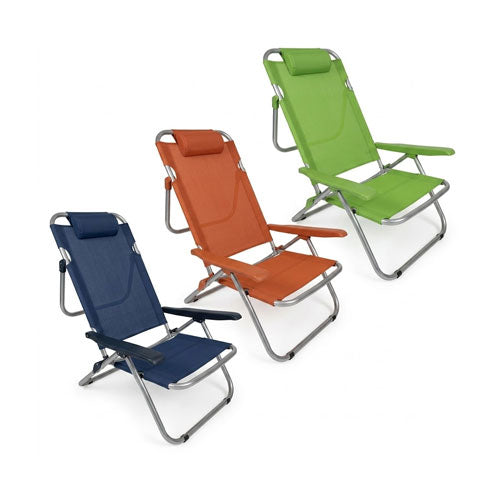 POLTRONA DA SPIAGGIA 'BIG' ALLUMINIO HU-121 #cat