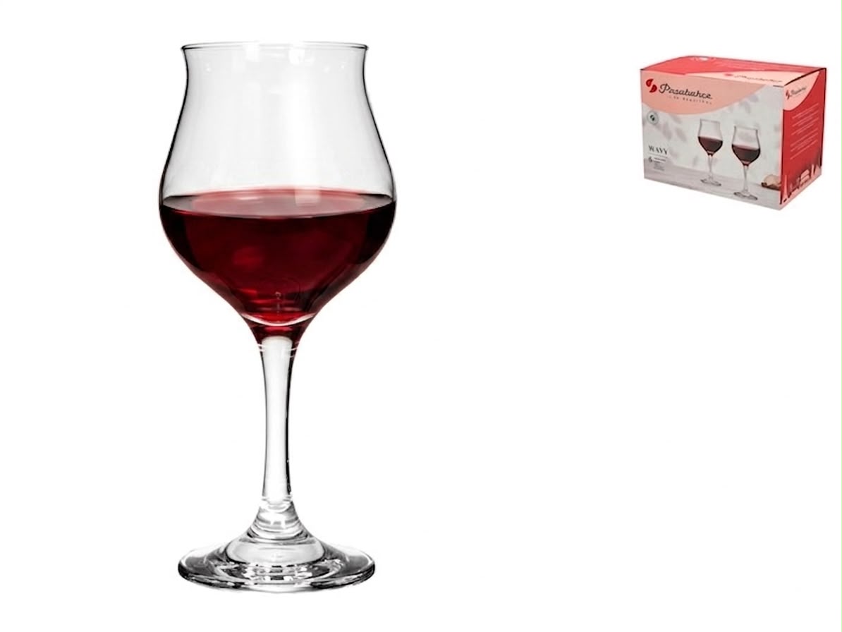 CALICE VINO ROSSO WAVY CL.37 PZ.6