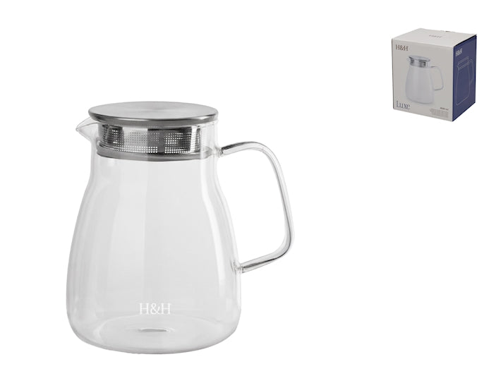 BROCCA/TEIERA BOROSILICATO C/COPERCHIO INOX LT.0,8