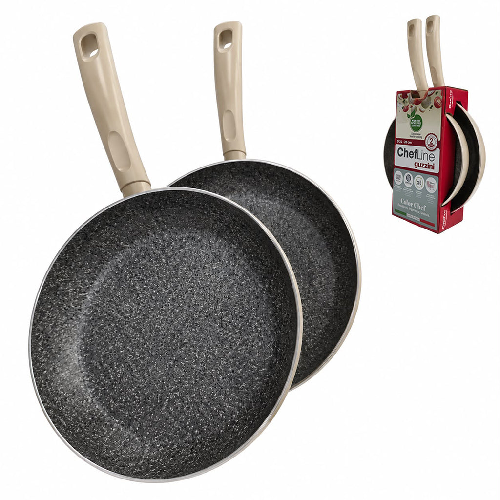 SET 2 PADELLE 24/28 COLOR CHEF CREMA 06741704