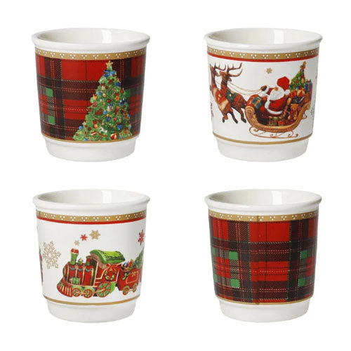 BICCHIERINO CHRISTMAS SET 4 PZ NEW BONE 89927