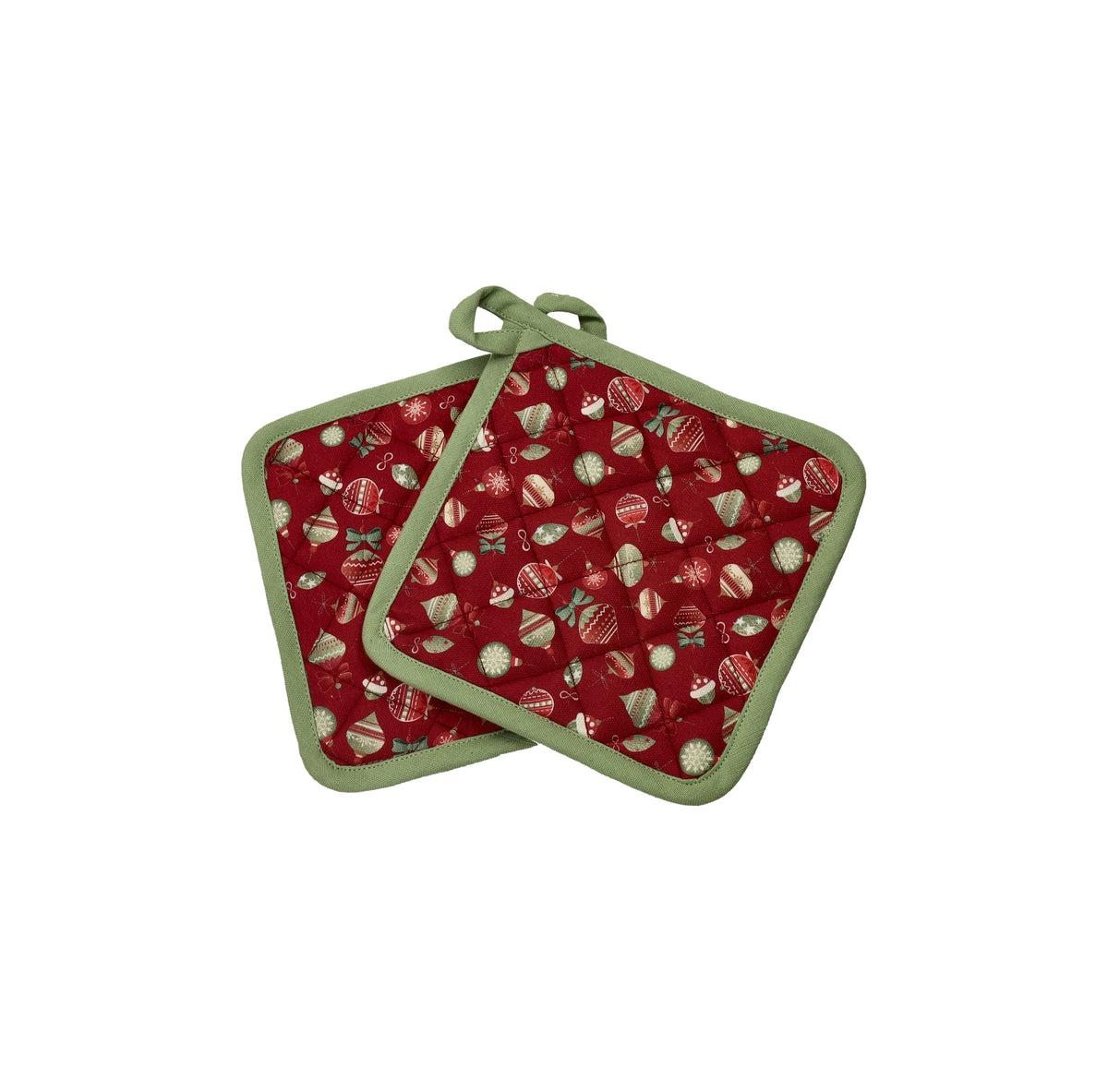 VILLAGGIO IN FESTA SET 2 PRESINE MICRO ROSSO 18X18