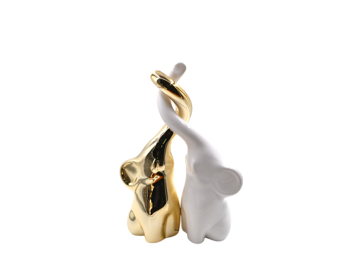 COPPIA ELEFANTE GRANDE CERAMICA CM.20X32