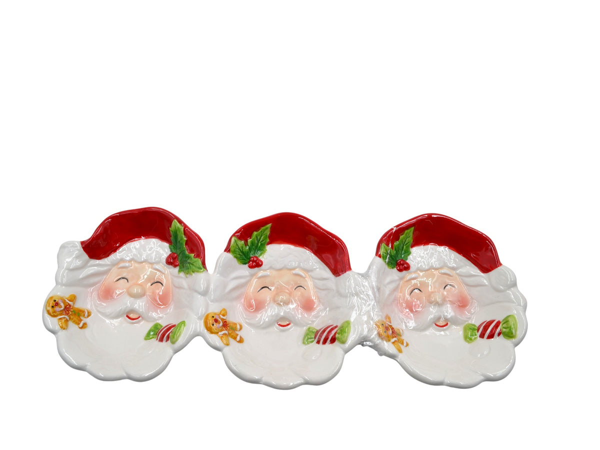 PIATTO BABBO NATALE CERAMICA A 3 CM.35