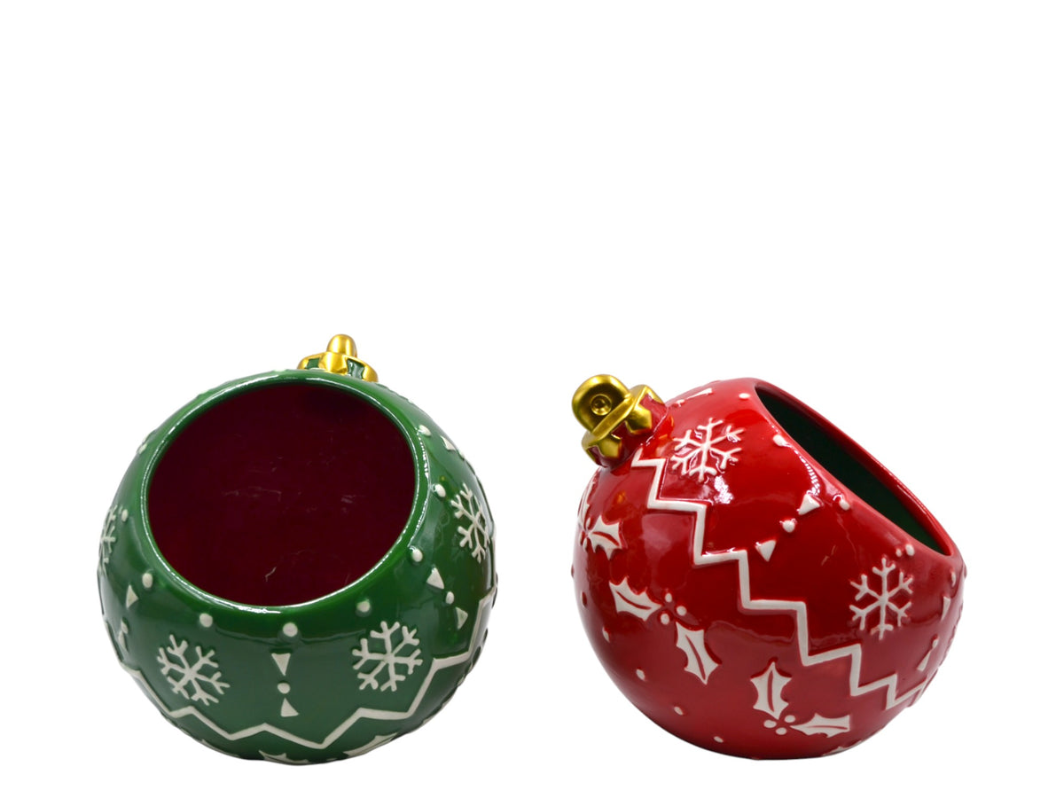 COPPA CERAMICA ROSSO/VERDE CM.15X13
