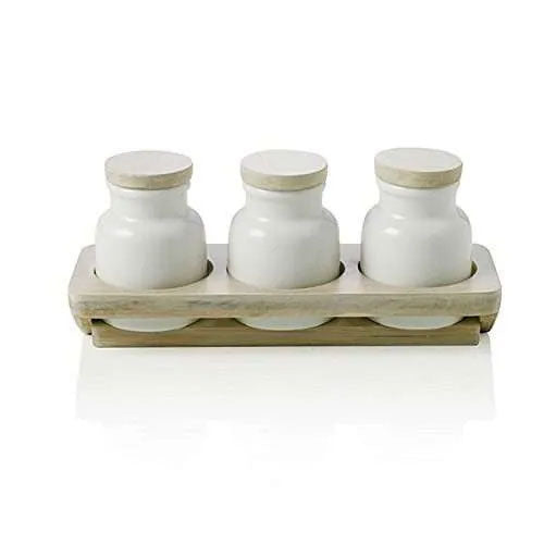 PORTASPEZIE ERMETICO 3 PZ "PORCELLANA BAMBOO" 54606 BRANDANI