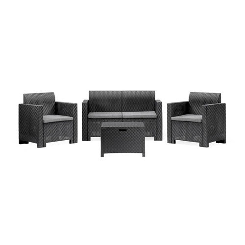 SET GIARDINO "NEBRASKA" 4 POSTI ANTRACITE #cat