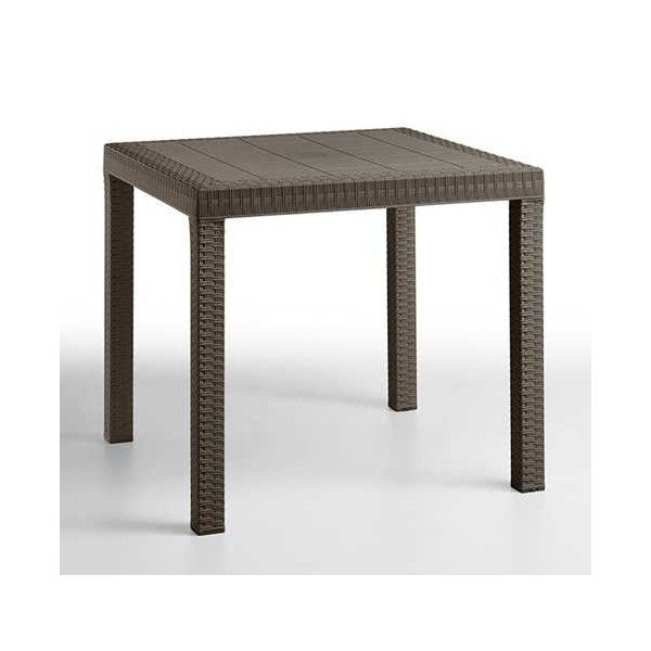 TAVOLO DALLAS MARRONE 80X80 #CAT