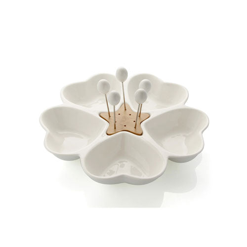 ANTIPASTIERA MILLE CUORI "PORCELLANA BAMBOO" 56818 BRANDANI