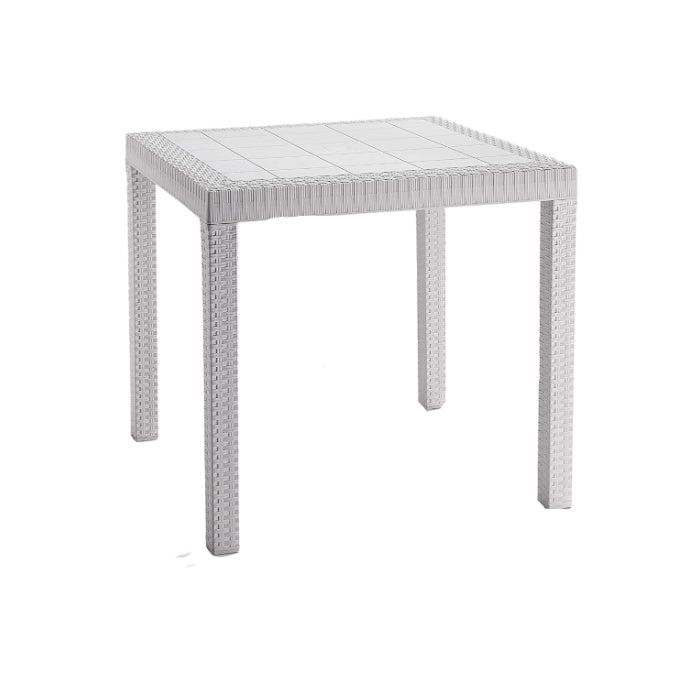TAVOLO DALLAS BIANCO 80X80 #CAT