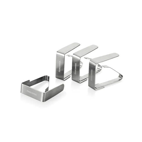 CLIP FERMATOVAGLIA ACCIAIO 4PZ "PRESTO" 420812 TESCO