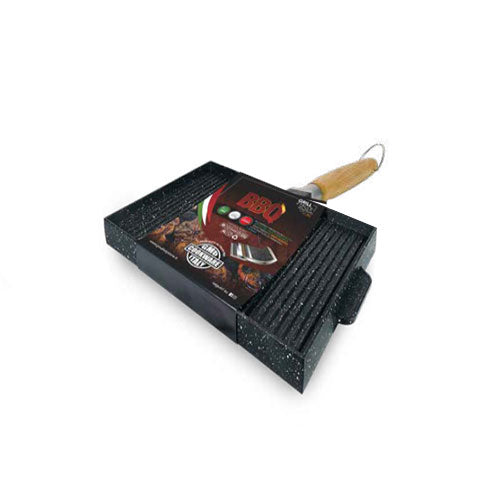 GRILL PRESSOFUSO 2 FACCE 20x20 CM "BBQ" GMD