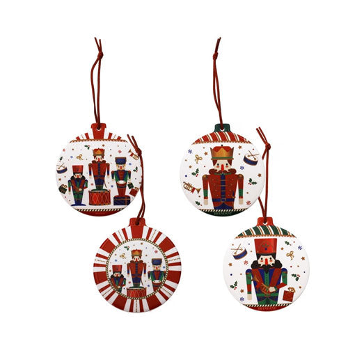 SOTTOBICCHIERI DECORATION 4 PZ PALLINA "LO SCHIACCIANOCI" 84193 BRANDANI