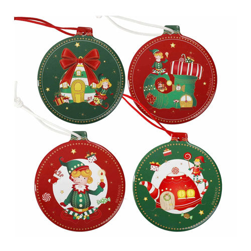 SOTTOBICCHIERI DECORATION 4 PZ "ELFOMAGIA" 84554 BRANDANI