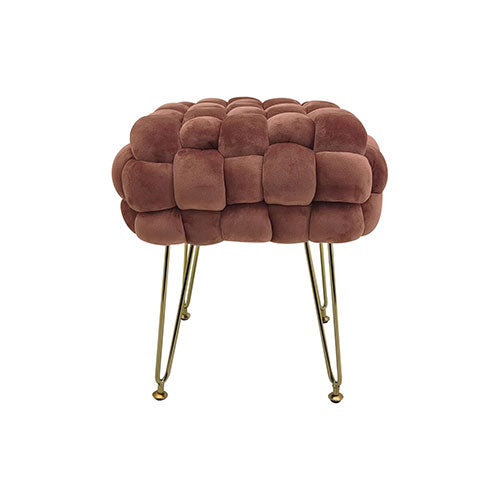 POUF "SOPHIE" ROSA INTRECCIATO 0048496 #cat