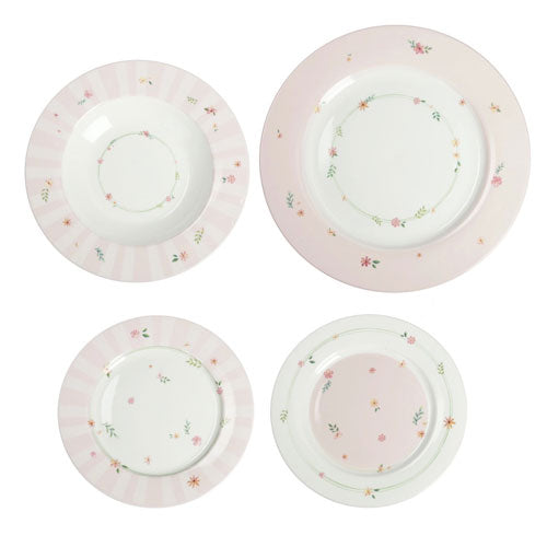 SERVIZIO PIATTI 18 PZ "POLLINE" ROSA 51137 BRANDANI