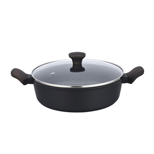 CASSERUOLA BASSA 28X8 CM ANTIADERENTE NERA "SHUTTLE" 51367 BRANDANI