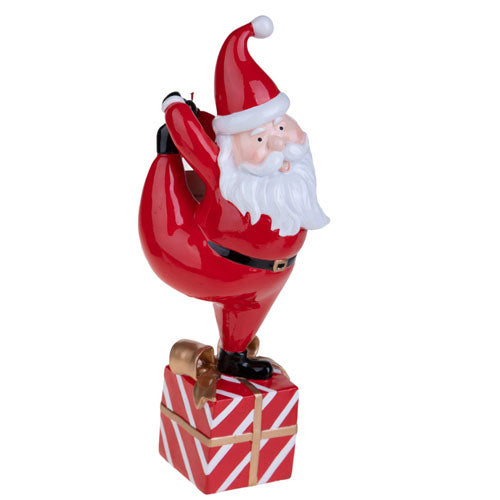 BABBO NATALE GINNASTA RESINA "SOTTO L'ALBERO" 80181 BRANDANI