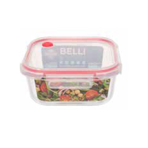 CONTENITORE IN VETRO QUADRATO 16X16 CM 800 ML "BELLI&FRESCHI" GMD