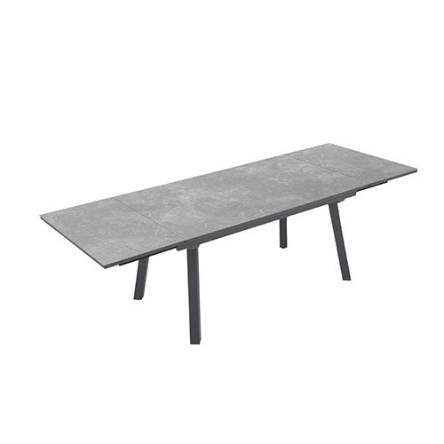 TAVOLO ALLUNGABILE "MERANO" STONE 170-220-270 X 90 CM ANTRACITE #cat