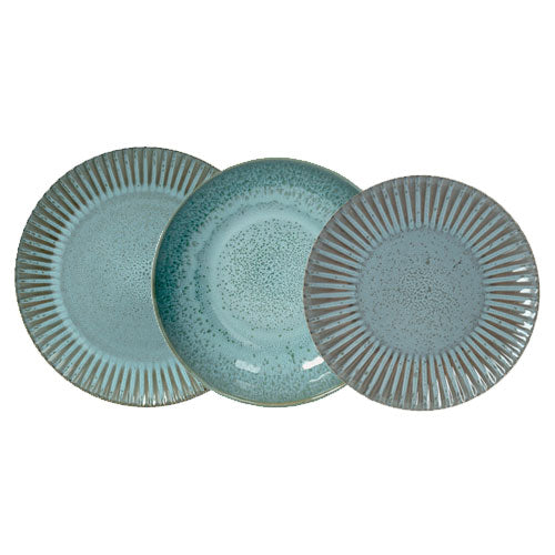 SERVIZIO PIATTI 18 PZ "MELANGE" ACQUAMARINA BRANDANI