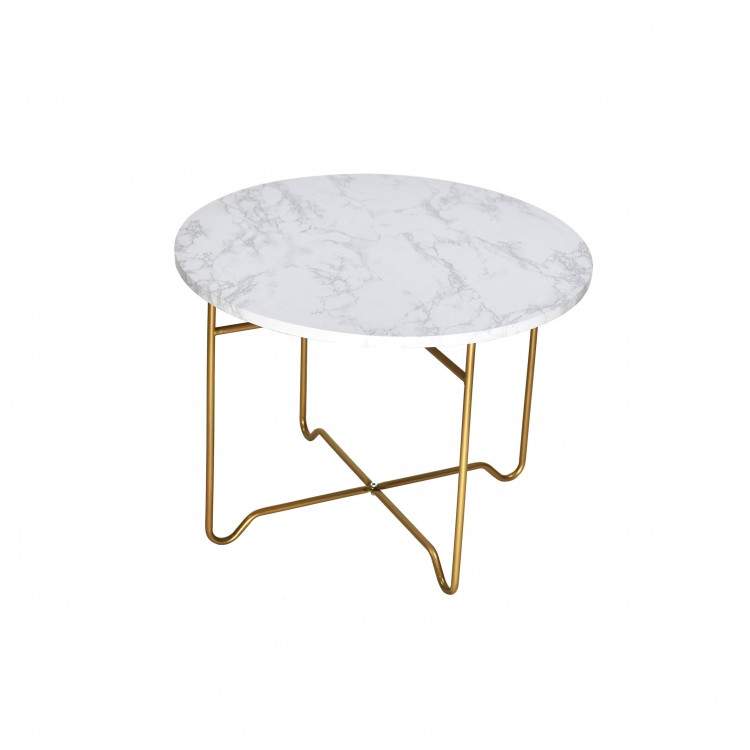 TAVOLINO - EMMA - BIANCO-ORO