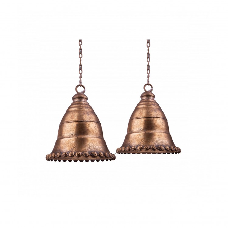 CAMPANA - SET 2 PEZZI - METAL GOLD - BRANDANI CAMPANA - SET 2 PEZZI - METAL GOLD - BRANDANI